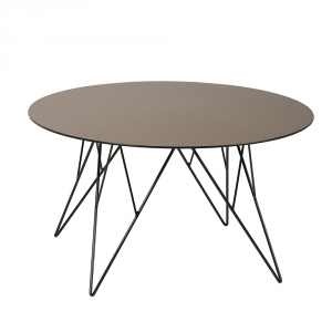 Konferenční stolek Stark, 80 cm, sklo bronz