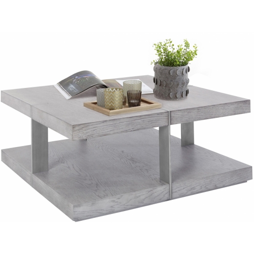Konferenční stolek Veranzo, 100 cm, stříbrná - 1