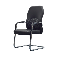 Konferenční židle Crono (SET 2 ks), syntetická kůže, černá