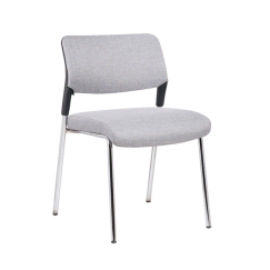 Konferenční židle Evo 4L, textil, šedá