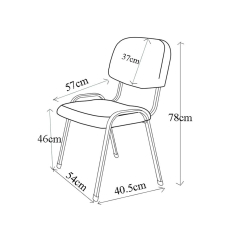 Konferenční židle Iron, syntetická kůže, černá - 2