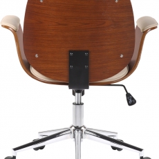 Konferenční židle Kemberg, syntetická kůže, krémová - 4