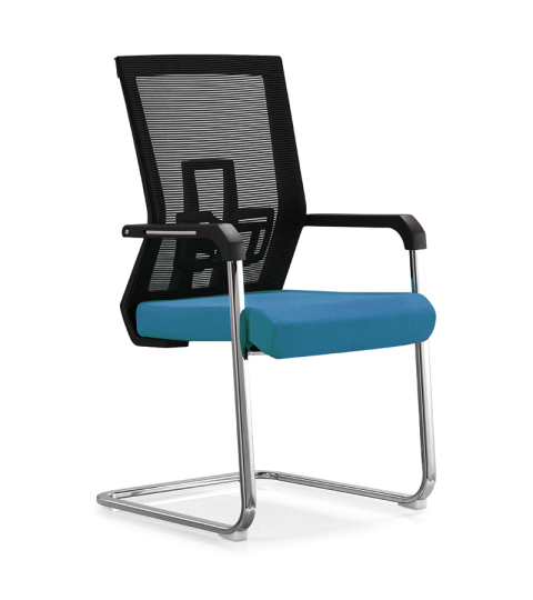 Konferenční židli Lucca, textil, černá / modrá