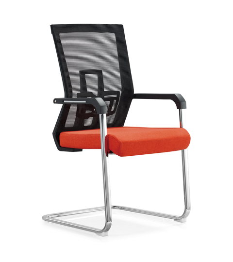 Konferenční židli Lucca, textil, černá / oranžová