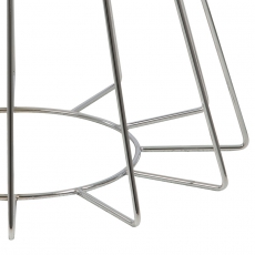 Konferenčný stolík Goldy, 80 cm, chróm/biela - 4