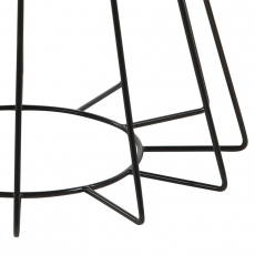 Konferenčný stolík Goldy, 80 cm, čierna/bronz - 4