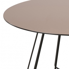 Konferenčný stolík Goldy, 80 cm, čierna/bronz - 3