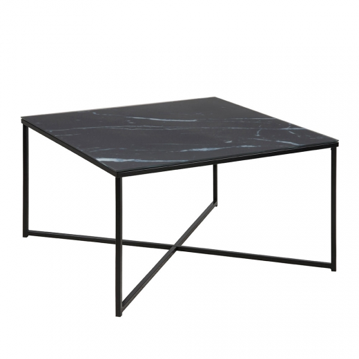 Konferenčný stolík hranatý Alma, 80 cm, čierna - 1