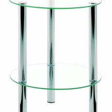 Konferenčný stolík Jaylen, 47 cm, číra/chróm - 1