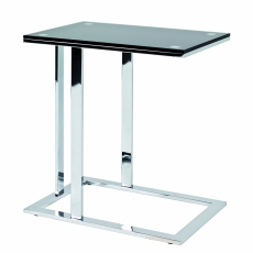Konferenčný stolík Jermaine, 58 cm, čierna / chróm - 1