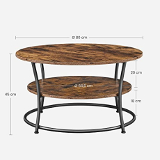 Konferenčný stolík Oliver, 80 cm, hnedá - 5