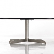 Konferenčný stolík s nerezovou podnožou Arta, 90 cm čierna - 3
