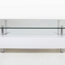 Konferenčný stolík so sklenenou doskou Cornelius, 117 cm - 1