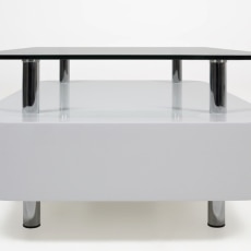 Konferenčný stolík so sklenenou doskou Cornelius, 117 cm - 2