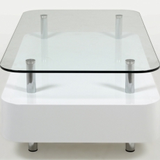 Konferenčný stolík so sklenenou doskou Cornelius, 117 cm - 3