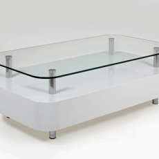 Konferenčný stolík so sklenenou doskou Cornelius, 117 cm - 5