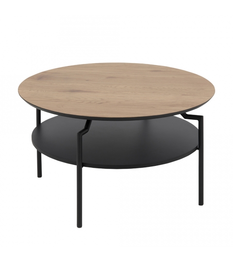 Konferenčný stolík Staden, 80 cm, dub/čierna