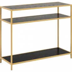 Konzolový stôl Seaford, 100 cm, MDF, čierna - 1 Konzolový stôl Seaford, 100 cm, MDF, čierna - 1