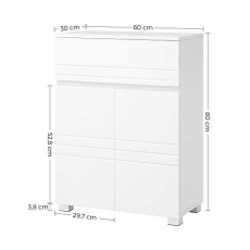 Koupelnová skříňka Santiago, 80 cm, bílá - 5