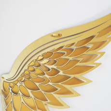 Nástěnná dekorace Angel Wings, 70 cm, zlatá - 5