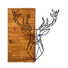 Nástěnná dekorace Deer, 58 cm, hnědá - 2