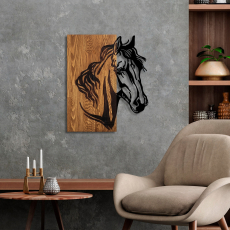 Nástěnná dekorace Horse, 57 cm, hnědá - 2