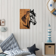 Nástěnná dekorace Horse, 57 cm, hnědá - 3