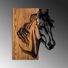 Nástěnná dekorace Horse, 57 cm, hnědá - 4