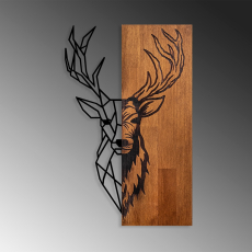 Nástěnná dekorace Red Deer, 58 cm, hnědá - 4