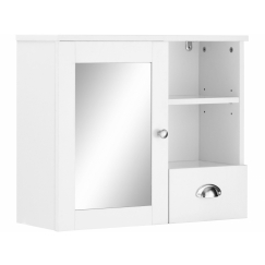 Nástenná kúpeľňová skrinka Kiley, 65 cm, biela