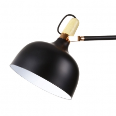 Nástěnná lampa kovová Acky, 32 cm, černá - 2