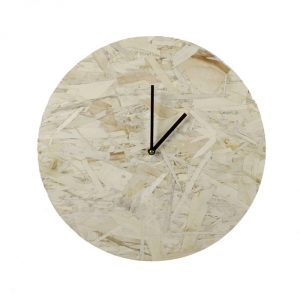 Nástěnné dřevotřískové hodiny Skiva, 40 cm