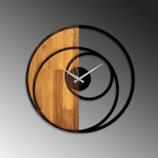Nástenné hodiny Circle, 56 cm, hnedá - 5