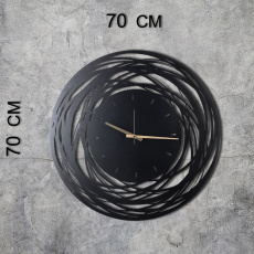 Nástěnné hodiny Demons, 70 cm, černá - 6