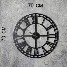 Nástěnné hodiny Drealk, 70 cm, černá - 4