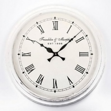 Nástenné hodiny Franklin, 36 cm biela - 1