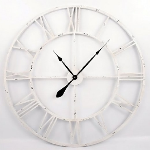 Nástenné hodiny Old Style, 83 cm biela - 1
