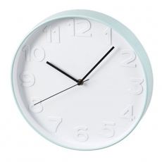 Nástenné hodiny Pastill, 31 cm, biela/tyrkysová - 1