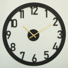 Nástěnné hodiny Stroke, 48 cm, černá - 2