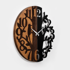 Nástěnné hodiny Tree, 56 cm, hnědá - 6