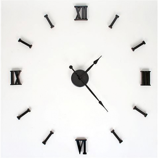 Nástěnné hodiny z černých číslic Old Style - 1