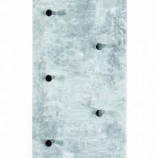 Nástěnný věšák Dilan, 80 cm, beton / chrom - 1
