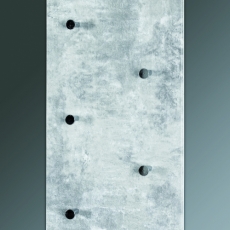 Nástěnný věšák Dilan, 80 cm, beton / chrom - 4