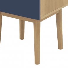 Noční stolek Gabi, 71 cm, dub/modrá - 4