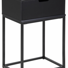 Noční stolek Mitra, 62 cm, MDF, černá - 1