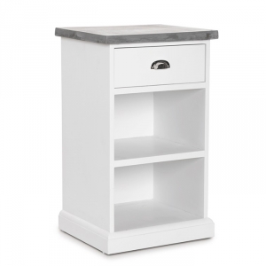 Noční stolek s betonovou deskou Hugo, 66 cm