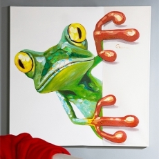 Obraz Žába 80x80 cm, olej na plátně - 1