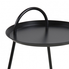 Odkladací / nočný stolík Locky, 39 cm, čierna - 4