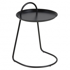 Odkladací / nočný stolík Locky, 39 cm, čierna - 1