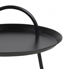 Odkladací / nočný stolík Locky, 39 cm, čierna - 5